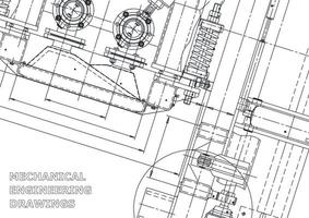 Cover. Vector engineering drawings. Mechanical instrument making. Technical abstract backgrounds. Technical illustration