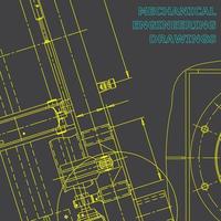 Plano. Ilustración de ingeniería vectorial. sistemas de diseño asistido por computadora vector