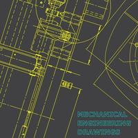 Plano. Ilustración de ingeniería vectorial. sistemas de diseño asistido por computadora vector