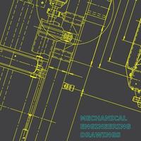 Blueprint. Vector engineering illustration. Computer aided design systems