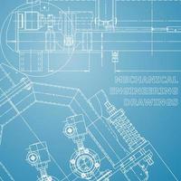 Plano. Ilustración de ingeniería vectorial. sistemas de diseño asistido por computadora vector