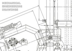 Cover. Vector engineering drawings. Mechanical instrument making. Technical abstract backgrounds. Technical illustration