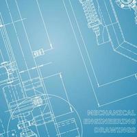 Blueprint. Vector engineering illustration. Computer aided design systems