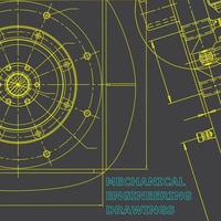 Blueprint. Vector engineering illustration. Computer aided design systems