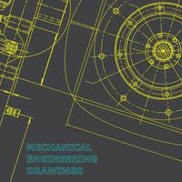 Plano. Ilustración de ingeniería vectorial. sistemas de diseño asistido por computadora vector