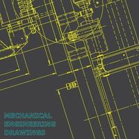 Plano. Ilustración de ingeniería vectorial. sistemas de diseño asistido por computadora vector