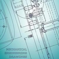 Blueprint. Vector engineering illustration. Computer aided design systems