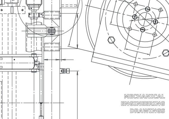 Vector engineering illustration. Computer aided design systems. Instrument-making. Technical illustrations
