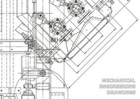 cubrir. dibujos de ingeniería de vectores. fabricación de instrumentos mecánicos. antecedentes técnicos abstractos. ilustracion tecnica vector