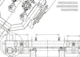 Cover. Vector engineering drawings. Mechanical instrument making. Technical abstract backgrounds. Technical illustration