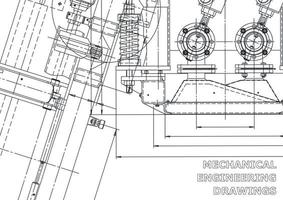 Cover. Vector engineering drawings. Mechanical instrument making. Technical abstract backgrounds. Technical illustration