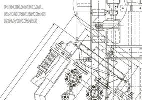 cubrir. dibujos de ingeniería de vectores. fabricación de instrumentos mecánicos. antecedentes técnicos abstractos. ilustracion tecnica vector