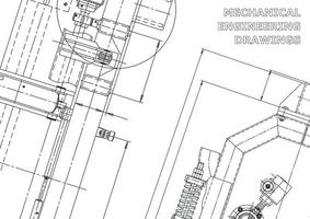 cubrir. dibujos de ingeniería de vectores. fabricación de instrumentos mecánicos. antecedentes técnicos abstractos. ilustracion tecnica vector