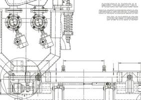 Cover. Vector engineering drawings. Mechanical instrument making. Technical abstract backgrounds. Technical illustration