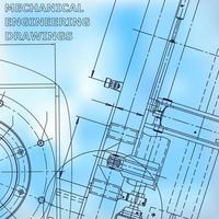 Blueprint, Sketch. Vector engineering illustration. Cover, flyer, banner, background