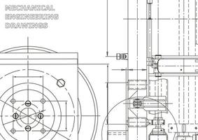 Vector engineering illustration. Computer aided design systems. Instrument-making. Technical illustrations