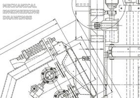 Cover. Vector engineering drawings. Mechanical instrument making. Technical abstract backgrounds. Technical illustration