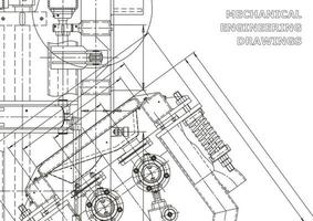 cubrir. dibujos de ingeniería de vectores. fabricación de instrumentos mecánicos. antecedentes técnicos abstractos. ilustracion tecnica vector