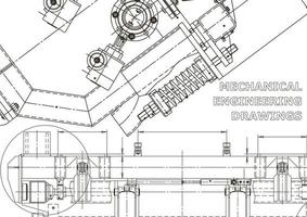 Cover. Vector engineering drawings. Mechanical instrument making. Technical abstract backgrounds. Technical illustration