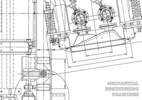 Cover. Vector engineering drawings. Mechanical instrument making. Technical abstract backgrounds. Technical illustration