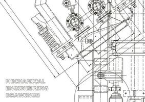 Cover. Vector engineering drawings. Mechanical instrument making. Technical abstract backgrounds. Technical illustration