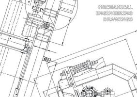 cubrir. dibujos de ingeniería de vectores. fabricación de instrumentos mecánicos. antecedentes técnicos abstractos. ilustracion tecnica vector