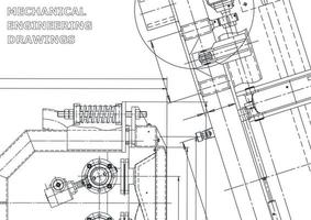 Cover. Vector engineering drawings. Mechanical instrument making. Technical abstract backgrounds. Technical illustration