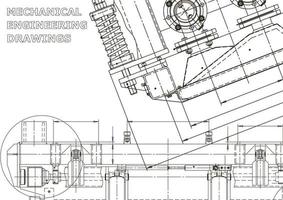 cubrir. dibujos de ingeniería de vectores. fabricación de instrumentos mecánicos. antecedentes técnicos abstractos. ilustracion tecnica vector