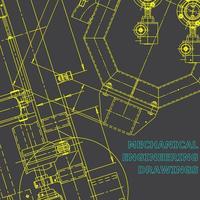 Blueprint. Vector engineering illustration. Computer aided design systems