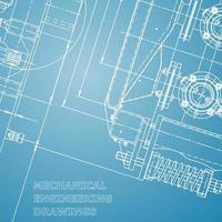 Plano. Ilustración de ingeniería vectorial. sistemas de diseño asistido por computadora vector