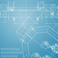 Plano. Ilustración de ingeniería vectorial. sistemas de diseño asistido por computadora vector