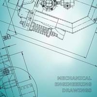 plano, bosquejo. Ilustración de ingeniería vectorial. portada, volante, pancarta, fondo vector