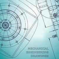 Plano. Ilustración de ingeniería vectorial. sistemas de diseño asistido por computadora vector