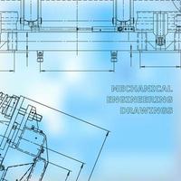 Blueprint, Sketch. Vector engineering illustration. Cover, flyer, banner, background