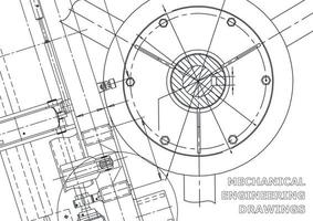 Vector engineering illustration. Computer aided design systems. Instrument-making. Technical illustrations