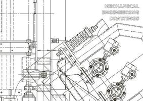 Cover. Vector engineering drawings. Mechanical instrument making. Technical abstract backgrounds. Technical illustration