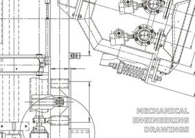 cubrir. dibujos de ingeniería de vectores. fabricación de instrumentos mecánicos. antecedentes técnicos abstractos. ilustracion tecnica vector