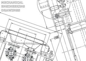 Cover. Vector engineering drawings. Mechanical instrument making. Technical abstract backgrounds. Technical illustration