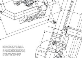 Cover. Vector engineering drawings. Mechanical instrument making. Technical abstract backgrounds. Technical illustration