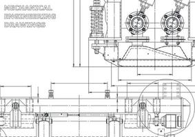 cubrir. dibujos de ingeniería de vectores. fabricación de instrumentos mecánicos. antecedentes técnicos abstractos. ilustracion tecnica vector