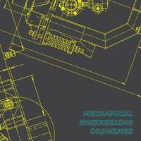 Blueprint. Vector engineering illustration. Computer aided design systems