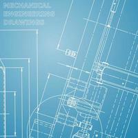 Blueprint. Vector engineering illustration. Computer aided design systems