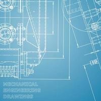 Blueprint. Vector engineering illustration. Computer aided design systems