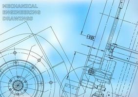 Plano. Ilustración de ingeniería vectorial. portada, volante, pancarta, fondo. dibujos de fabricación de instrumentos. dibujo de ingeniería mecánica. ilustraciones técnicas vector