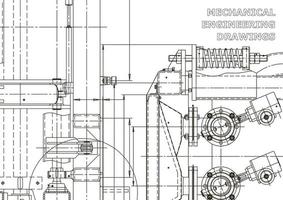 Cover. Vector engineering drawings. Mechanical instrument making. Technical abstract backgrounds. Technical illustration