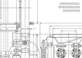 Cover. Vector engineering drawings. Mechanical instrument making. Technical abstract backgrounds. Technical illustration