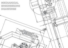 Cover. Vector engineering drawings. Mechanical instrument making. Technical abstract backgrounds. Technical illustration