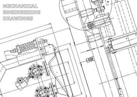 Cover. Vector engineering drawings. Mechanical instrument making. Technical abstract backgrounds. Technical illustration