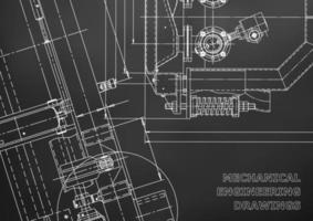 Blueprint, Sketch. Vector engineering illustration. Cover, flyer, banner, background