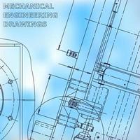 Blueprint. Vector engineering illustration. Computer aided design systems